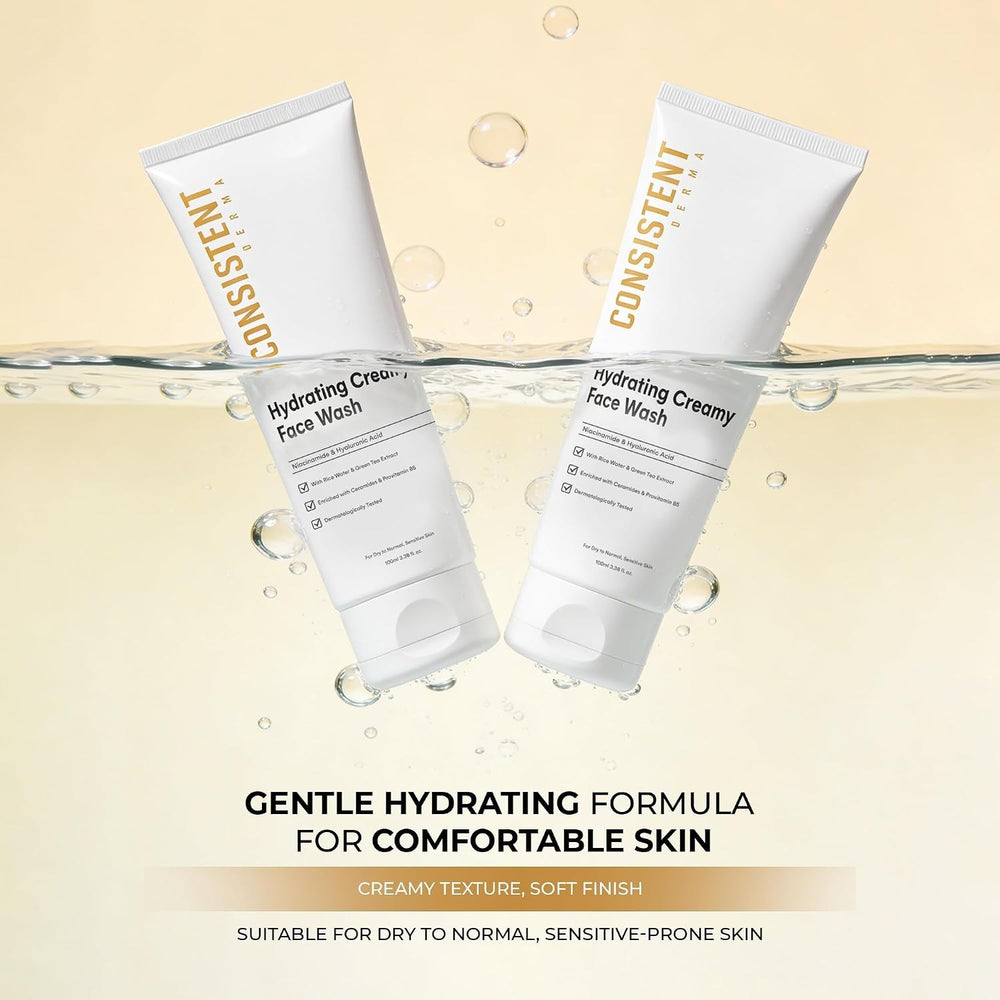Hydrating Creamy Face Wash with Rice Water & Ceramides
