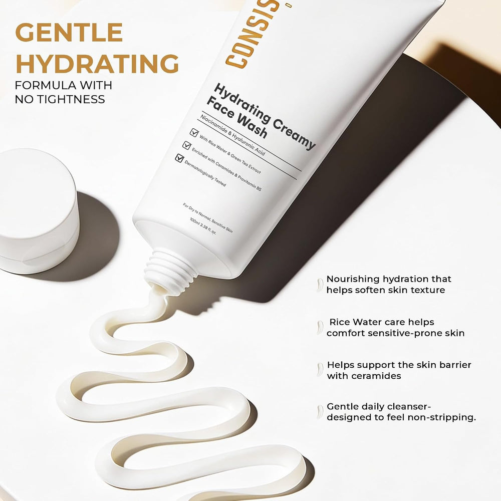 Hydrating Creamy Face Wash with Rice Water & Ceramides