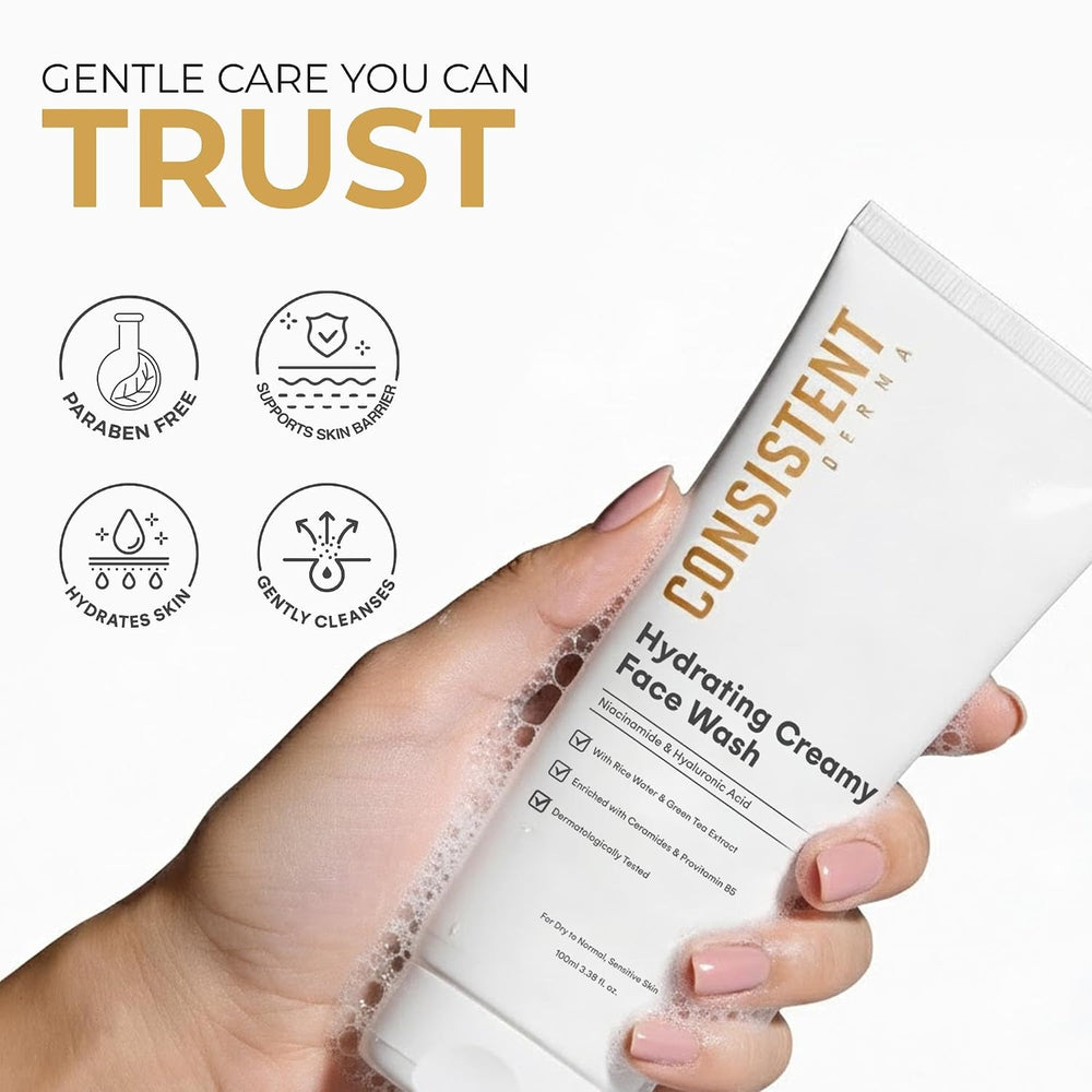 Hydrating Creamy Face Wash with Rice Water & Ceramides