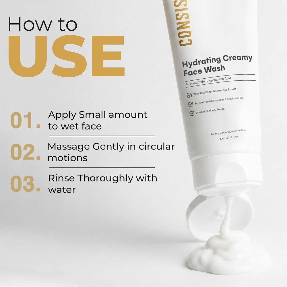 Hydrating Creamy Face Wash with Rice Water & Ceramides